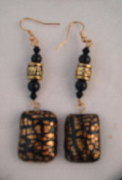 Black and Gold Earrings