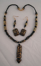 Black and Gold Jewelry Set