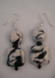 Marbled Square Earrings